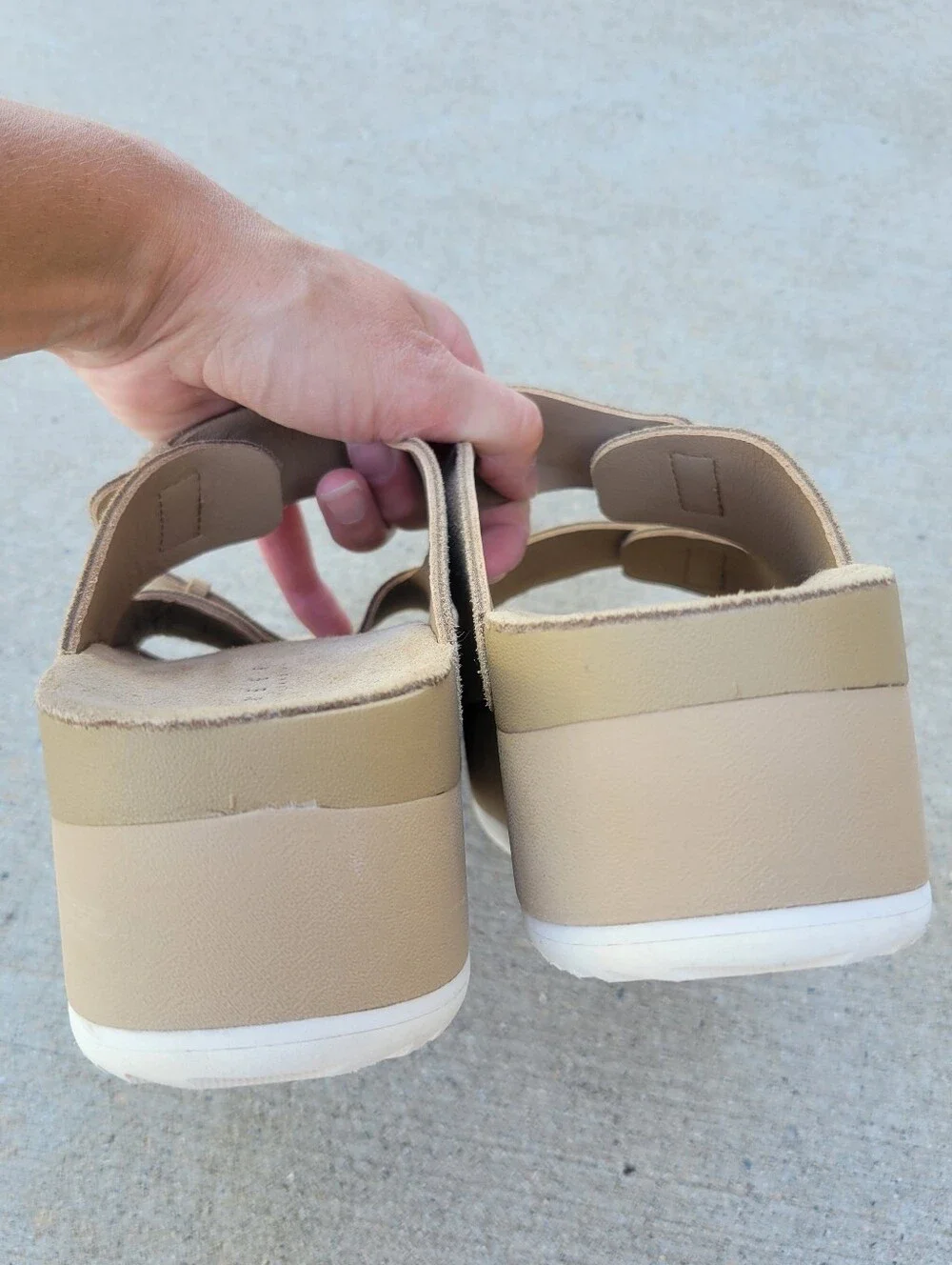 Reef Ojai Gigi Platform Sandals in Starfish Suede Leather Size 9